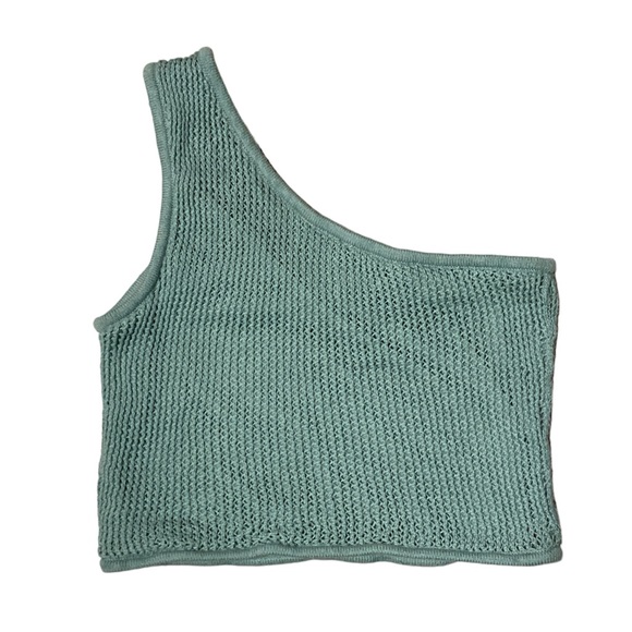 Vetta one shoulder knit top Women’s size Medium in Seafoam / Green - Picture 5 of 6